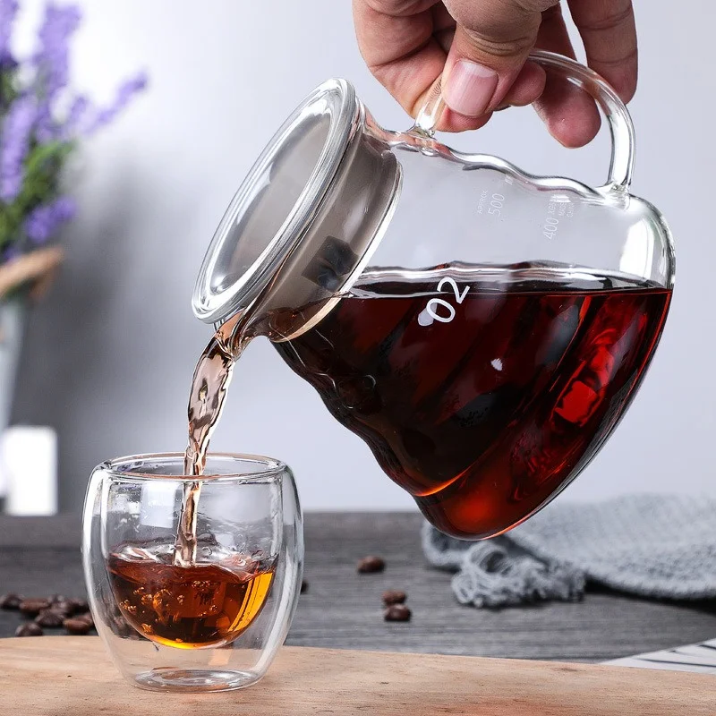 Coffee Equipment For Sale - 뚜껑이 있는 핸드 브루 커피 물병,