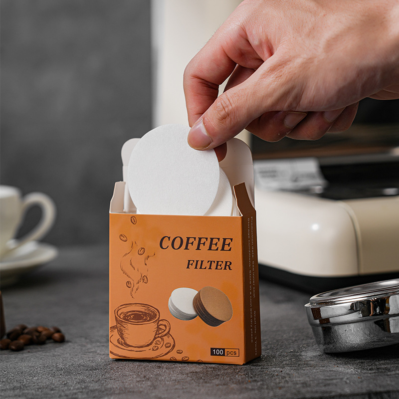 Coffee Equipment For Sale - 100Pcs 라운드 커피 필터 종이 세트