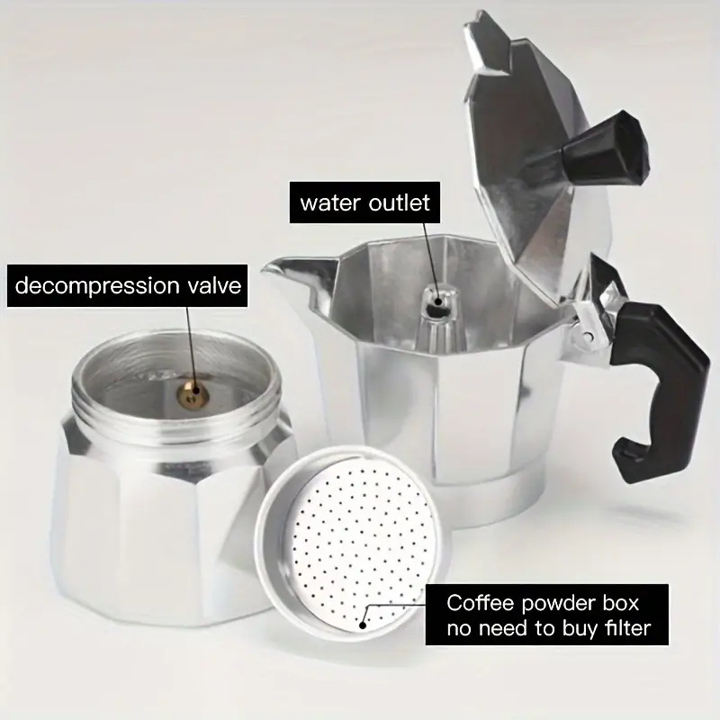 클래식 알루미늄 모카포트 50-300ML 가정용 스토브 - Coffee Equipment For Sale 리뷰 및 가격