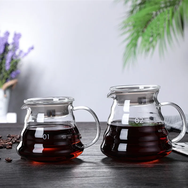 뚜껑이 있는 핸드 브루 커피 물병, 구름 모양 투명 유 - Coffee Equipment For Sale 리뷰 및 가격