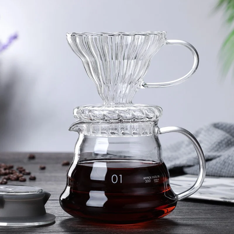 뚜껑이 있는 핸드 브루 커피 물병, 구름 모양 투명 유 - Coffee Equipment For Sale 리뷰 및 가격