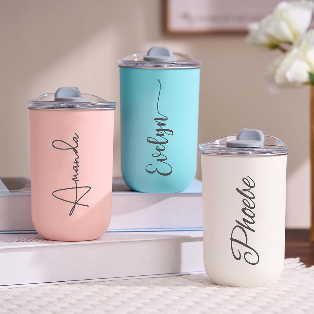맞춤형 이름 스테인레스 스틸 커피 컵 머그잔 주스 컵  - Coffee Equipment Names 리뷰 및 가격